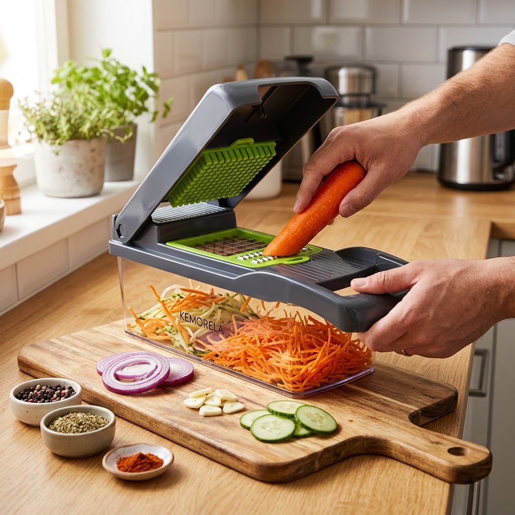 Cortador Multifunción de Verduras — Corta, Pica y Ralla en Segundos